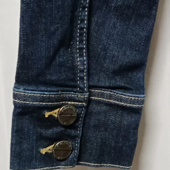 Sneak Peek Denim Jacket Blue Washed Studded Size Small - Picture 7 of 8